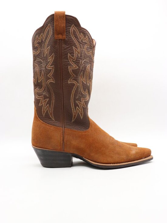 Twisted X Shoes - Twisted X Brown Suede Leather Western Boots Women's Size 8.5 B Cowgirl Pull On